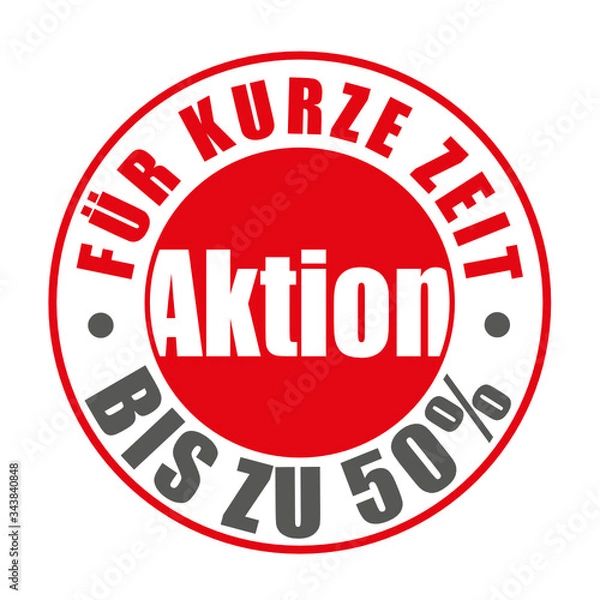 Fototapeta Rabatt Button Stempel 50%