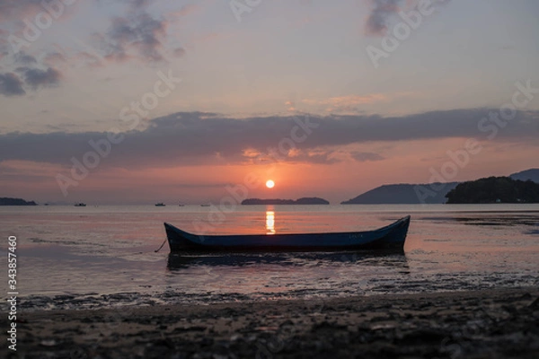 Obraz boat at sunset