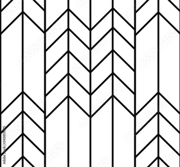 Obraz Seamless pattern background with zigzag lines, white background.