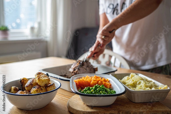 Obraz Roast Lamb for Sunday Diner