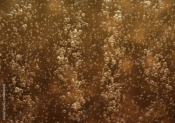Obraz Champagne perlage bubbles,, Texture backgroundl, 3d rendering.
