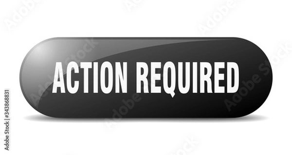 Obraz action required button. action required sign. key. push button.