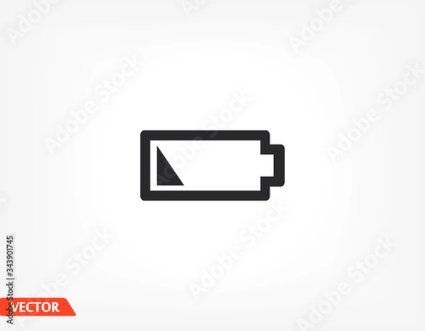 Fototapeta battery icon. Vector EPS 10. Lorem Ipsum Design Flat. linear work. battery icon. battery recharging