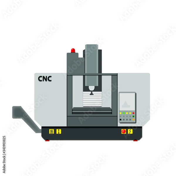 Obraz milling machine, cnc - computer numeric control machin 