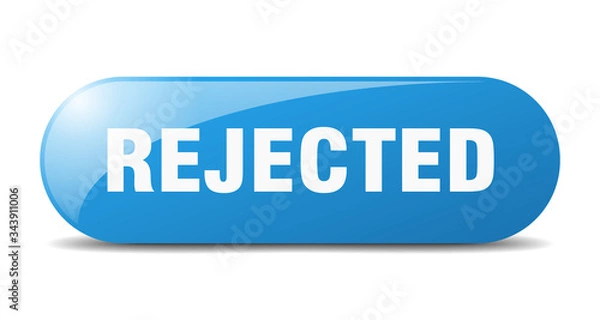 Fototapeta rejected button. rejected sign. key. push button.