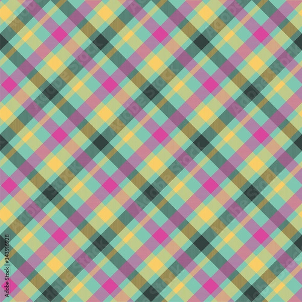 Fototapeta Tartan orange color seamless vector pattern