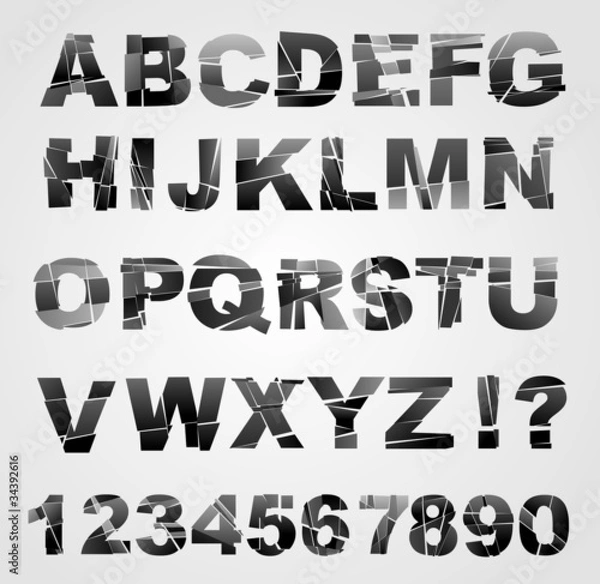 Obraz broken alphabet