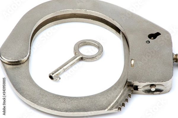 Obraz handcuffs isolated on white