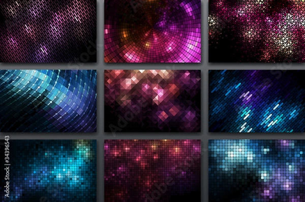 Fototapeta Shiny Mosaic Business Cards