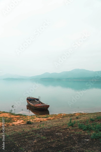 Fototapeta boat on the lake