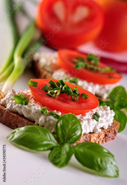 Obraz Chleb z twarożkiem