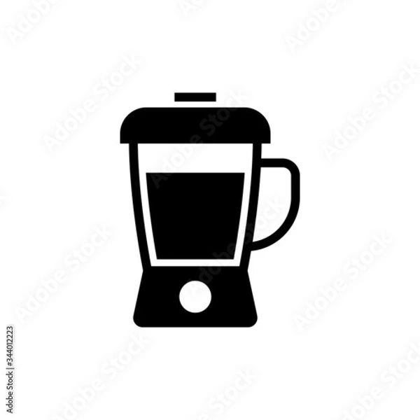 Fototapeta Blender vector icon in black flat shape design isolated on white background