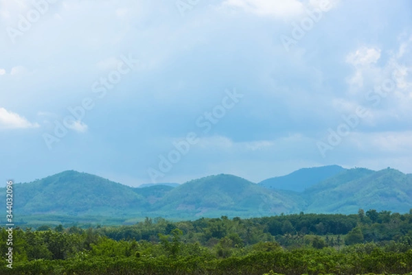 Fototapeta Sky and mountains for the background