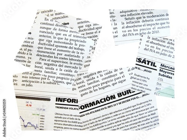 Obraz Wycinki z gazet.