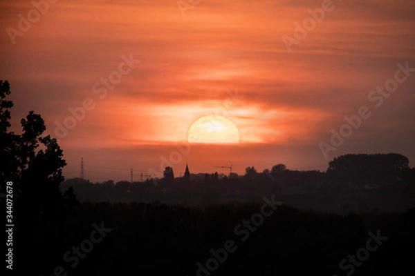 Obraz sunset in the city