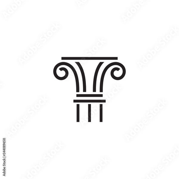 Fototapeta Column Logo Template vector symbol