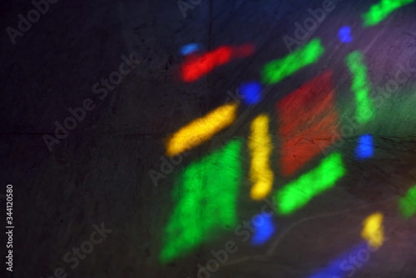 Obraz colors of a stained glass window reflected on the floor