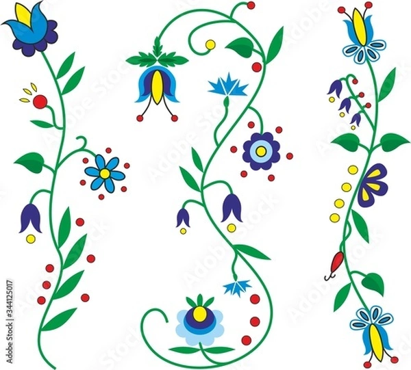 Obraz Polish kashubian folk flowers