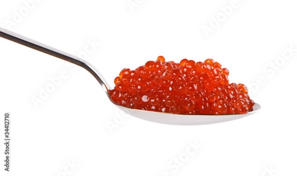 Obraz Spoon with red caviar