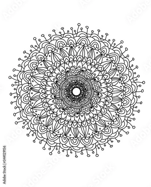 Obraz pattern with graphic flowers, plain contrast