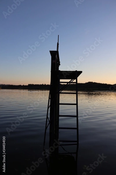 Obraz sunset on the lake