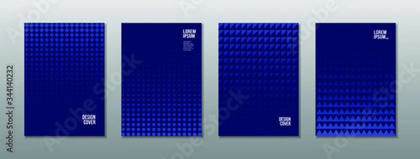Fototapeta Minimal covers design. Colorful halftone gradients. Future geometric patterns. Eps10 vector.