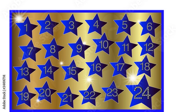 Fototapeta Weihnachtskalender