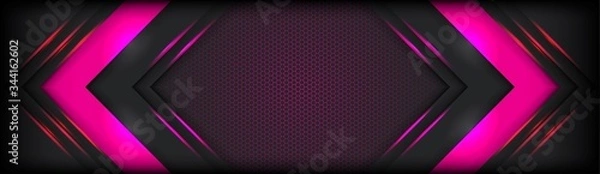 Obraz abstract arrow direction with light pink and dark grey background