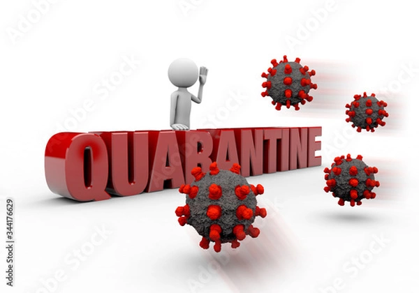Fototapeta Quarantine Virus Attack