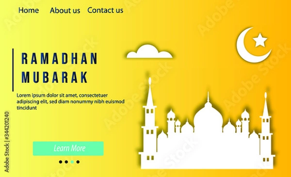 Obraz template the mosque with shadow