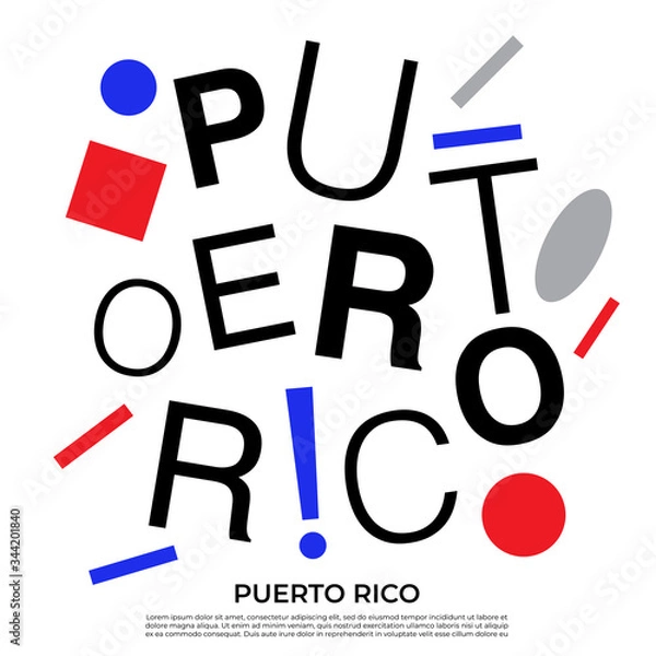 Fototapeta Set of country name with geometric elements : Vector Illustration