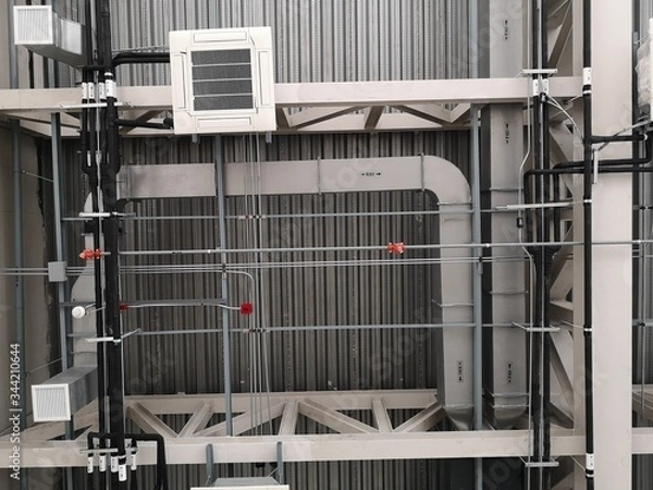 Obraz Factory roof that installed engineering system