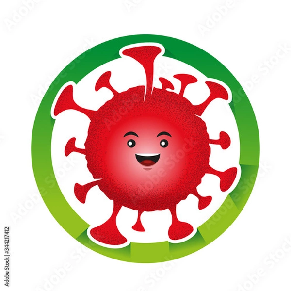 Fototapeta COVID 19 CORONAVIRUS HAPPY SMILE - Emoticon Icon Emoji VECTOR - JPEG - PNG CUSTOMIZABLE	