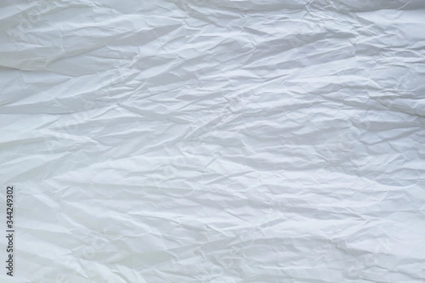 Fototapeta 白い紙をねじって広げた時にできた皺のテクスチャ