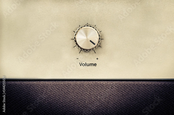 Fototapeta Sound volume control button in vintage style