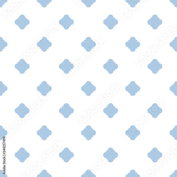 Fototapeta Seamless Vector Pattern with a basic blue shape for backgrounds, decoration, print, textile, fabric, stationery, cards