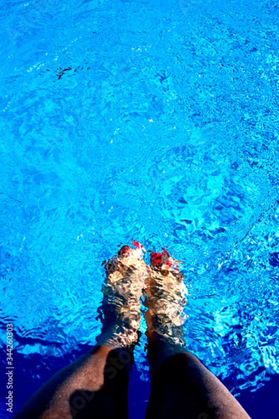 Obraz person in swimming pool