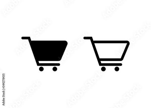 Fototapeta Shopping Cart Icon, Shopping Cart sign and symbol vector design