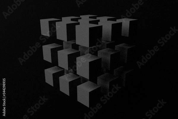Obraz abstract 3d noise cubes
