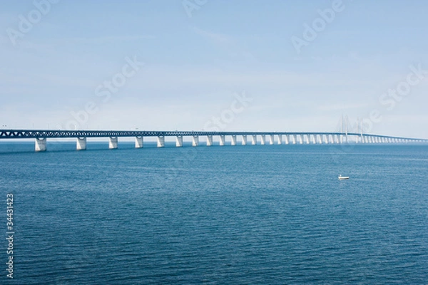 Fototapeta Oresunds bridge from the swedish side over to Denmark