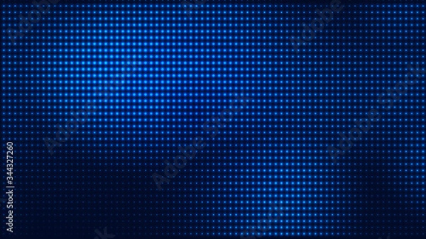 Fototapeta Dot blue pattern screen led light gradient texture background. Abstract  technology big data digital background. 3d rendering.