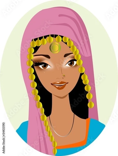 Obraz Portret Hinduski.