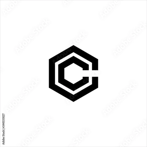 Fototapeta Vector CC concept logo design template illustration eps 10