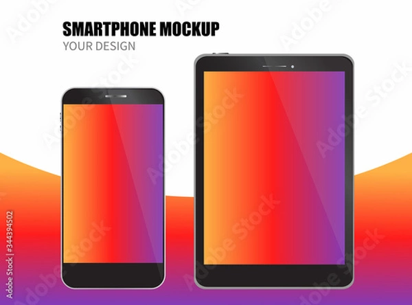 Obraz Digital device mockup set. Vector Illustration, eps 10