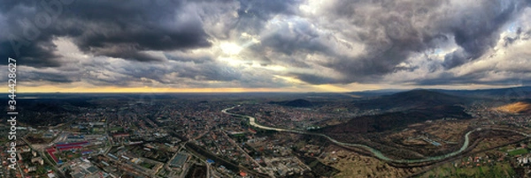 Obraz sunset over the mountains