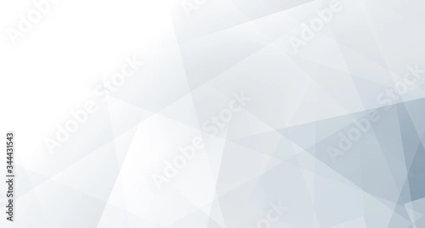Obraz Abstract blue white and gray polygon triangle pattern gradient background. 3d render illustration.