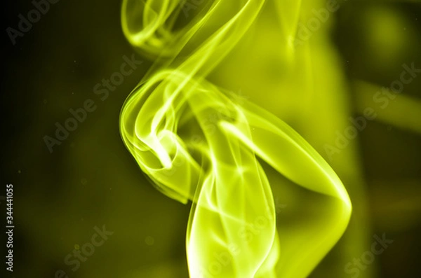 Obraz Yellow swirling smoke