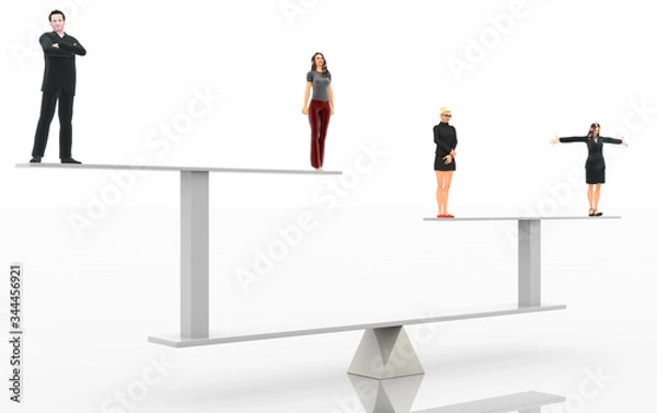 Fototapeta Challenge and competition concepts, original 3d rendering