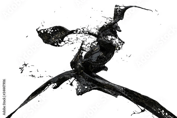 Obraz splashing colors in black