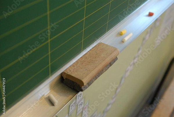 Obraz tableau craie et tampon effaceur